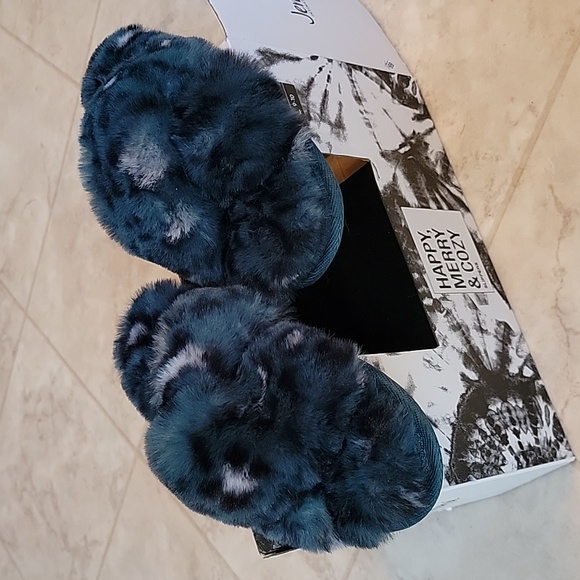 Jenni furry open toe slippers - Picture 3 of 4